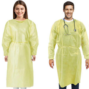 Batas de Aislamiento Médico Desechables de Alta Calidad, No Tejidas, Impermeables, Protectoras, de Manga Larga, con Costura Soldada, Protección contra Vapores de Nivel Laboratorio - Product Image 1