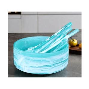 Bol de service en résine fabriqué à la main surface lisse brillante design artistique et élégant adapté à la table à manger ou au salon - Product Image 6