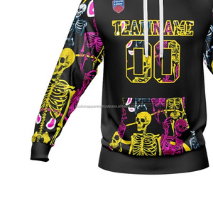 เสื้อฮู้ดดี้โพลีเอสเตอร์แบบสวมใส่สบายทรงหลวมสำหรับแบรนด์สตรีทแวร์  รับสกรีนลายแบบซับลิเมชั่น  ไซส์ใหญ่พิเศษ  ไม่มีลาย - Product Image 4