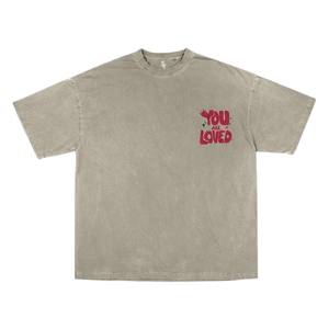 300 GSM Heavyweight Cotton Boxy Fit T Shirt Street Wear Mock Neck Drop Shoulder Camiseta de gran tamaño 100% algodón - Product Image 2