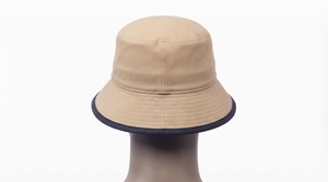 Reversible Summer Bucket <b>Hat</b> Beige <b>Navy</b> Wholesale Custom Logo High Quality OEM ODM Low MOQ Cotton Canvas Unisex Casual Fisherman - Product Image 3