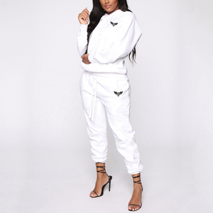 Womens <span class=keywords><strong>Bule</strong></span> Tracksuit Set Crew Neck Áo Và Phù Hợp Với Jogger Quần Casual Loungewear Trang Phục - Product Image 3