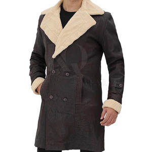 Gabardina de Cuero para Hombre, Estilo Contemporáneo, Corte Largo, Material Premium, Perfecta para el Uso Diario en Invierno - Product Image 3