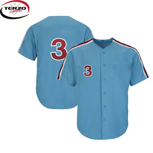 Nouveau maillot de baseball personnalisé à col rond, séchage rapide, respirant, autres impressions, chemises unisexes TERZO SPORTS TS-235 - Product Image 6