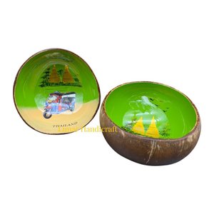 Cuencos de cáscara de coco lacados hechos a mano Cuencos decorativos a granel de exportación - Product Image 3