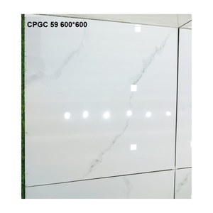 Carreaux PGVT classiques Statuario White, nouvelle collection, 60x60cm, pour projets 2025, carreaux de sol vitrifiés contemporains, haute performance - Product Image 1