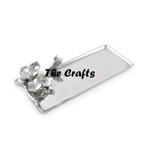 Plateau de service pour thé et café au design admirable en aluminium couleur or, plateau de service pour collations, best-seller - Product Image 3