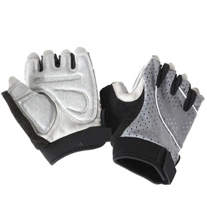 Gants de cyclisme unisexes en cuir de vache, équipement de sport demi-doigt d'excellente qualité pour la conduite sportive, la pêche et la main personnalisable. - Product Image 1