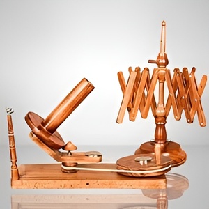 Enrollador de bolas de hilo de madera de haya moderno, esmalte de cera Natural portátil para tejer y ganchillo, estilo de moda de 3mm de espesor para costura - Product Image 1