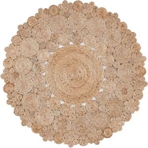 Moderno Boho Reversible 3x3 pies Beige trenzado yute alfombra fibra Natural rústico Vintage granja estética para dormitorio sala de estar - Product Image 1