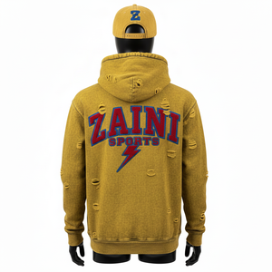 Sweat-shirt de haute qualité 350 GSM en coton doux et molletonné, effet délavé, broderie personnalisée, logo personnalisé, sweat-shirt basique - Product Image 4