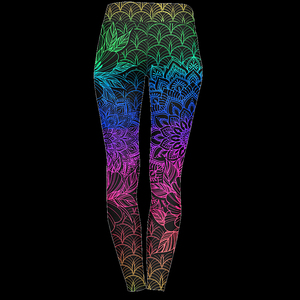 กางเกงออกกำลังกายเอวสูงสำหรับผู้หญิง ผ้าถักลำลอง สกรีนโลโก้ได้ กางเกงโยคะ ยกกระชับสะโพก ระบายอากาศได้ดี เสื้อผ้ากีฬา - Product Image 6