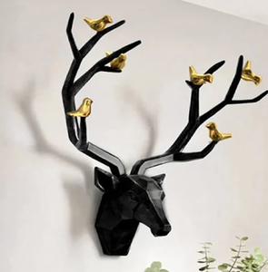 Sculptures murales à tête d'animal en métal de qualité supérieure Déclaration unique Décor à la maison avec des détails fabriqués disponibles aux prix de gros - Product Image 4