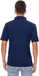 Hombre personalizado al aire libre para Polos transpirable casual patrón sólido con logotipo de talla grande al por mayor - Product Image 3