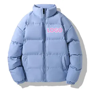 Custom Winter Season Puffer Down Jackets For Unisex Men's Bubble Jackets Lightweight Nylon 100% Polyester Padded Jackets