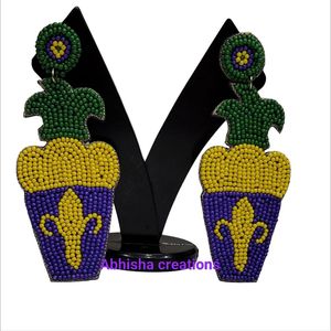 Boucles d'oreilles pendantes colorées faites à la main pour femmes, en perles de rocaille, longues et légères, style bohème - Product Image 6