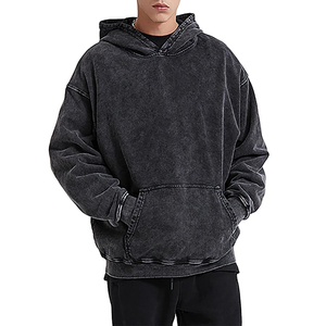 Unisex Acid Wash Hoodie Distressed Embossed <b>Sweatshirt</b> Breathable Acid Wash Hoodies for Men & Women Custom Wholesale Supplier - Product Image 3