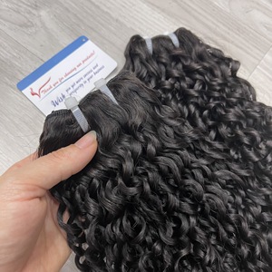 Haute qualité 100% Double dessiné vietnamien vierge Extensions de cheveux Pixie curl trame de cheveux Style couleur naturelle trame cheveux - Product Image 3