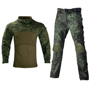 Trajes tácticos de camuflaje Airsoft, uniforme de manga larga, múltiples bolsillos, conjunto de ropa de combate Flog con rodilleras - Product Image 1