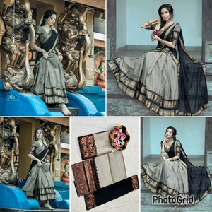 Lehenga Choli de Seda Kanjiveram de Diseñador, Tejido Zari, Bordado Pesado, Ropa de Fiesta de Boda India al por Mayor - Product Image 2