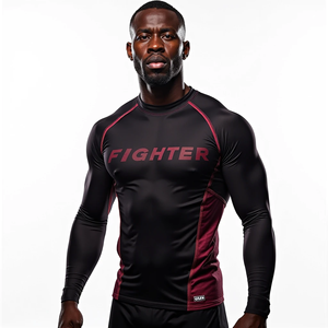 Los protectores contra sarpullidos sublimados obtienen MMA personalizados obtienen equipo de entrenamiento personalizado ropa al por mayor para deportes de combate Fitness y entrenamiento de gimnasio - Product Image 5