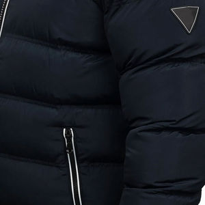 Veste matelassée à capuche pour homme, design personnalisé OEM, toile de haute qualité, col montant, manteau d'hiver, fermeture éclair, antibactérien, style urbain - Product Image 6