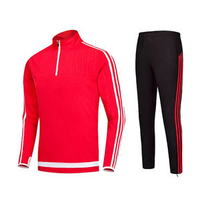 Traje deportivo de entrenamiento personalizado, chándal con bolsillos con cremallera, conjunto de dos piezas de invierno con cremallera completa, chándal para hombre - Product Image 1