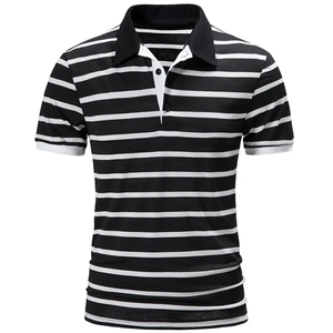 Polo de alta calidad al por mayor para ropa informal, Camisa de algodón 100%, polos transpirables de talla grande para hombre, logotipo personalizado - Product Image 1