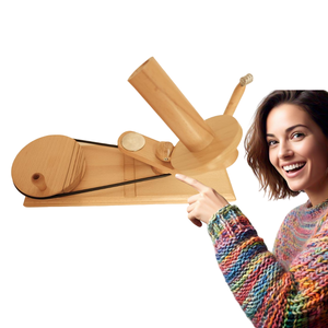 Votre marque Artisanat en bois Logo personnalisé Accessoires de tricotage en bois Ensemble cadeau de produit convertisseur fil à boule de haute qualité - Product Image 1