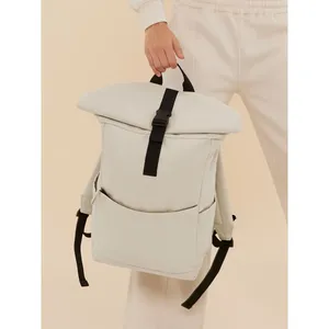 Premium Recycled <b>Roll</b> Top <b>Backpack</b> Sustainable Promotional Merchandising - Product Image 6