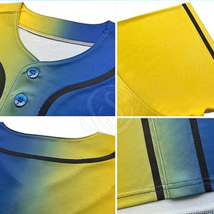 เสื้อเบสบอลคุณภาพพรีเมียม สีตามสั่ง ผลิตจากโพลีเอสเตอร์ 100% แห้งเร็ว ระบายอากาศได้ดี แขนสั้น คอวี  รับสกรีนโลโก้ตามแบบ - Product Image 4