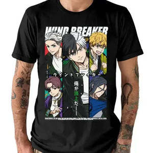 T-shirt coupe-vent 100 % coton avec motif, tissu jersey lourd 200 grammes, design en polyester compressé - Product Image 2