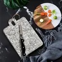 Tabla de cortar de mármol blanco y negro con tonos elegantes, perfecta para cortar, servir, hornear y Decoración de cocina moderna y elegante - Product Image 5