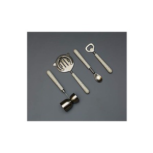 El último juego de 4 herramientas de barra de metal y resina con cobre antiguo y color blanco para restaurante herramientas de barra de metal de tamaño personalizado para hotel - Product Image 3