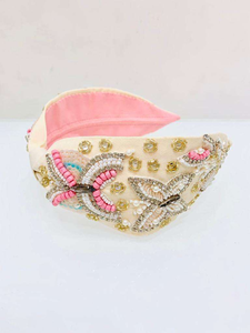 Diademas con Cuentas, Accesorios para el Cabello con Cuentas Bordadas a Mano con Diseño Floral, al por Mayor - Product Image 2