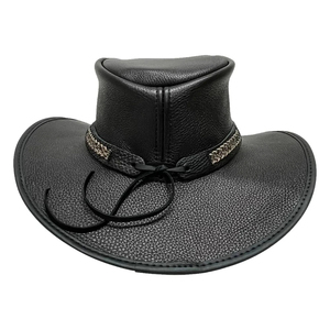 Sombreros de Vaquero Personalizados de Cuero Genuino para Hombre, Sombreros de Vaquero de Cuero Vacuno Cálidos con Servicio OEM Personalizado para Hombre - Product Image 1