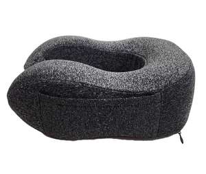 Cool Touch Memory Foam <b>Neck</b> Pillow Set, Heather Gray, One Size, 12.75inX12inX4in, 1LB Not Latex - Product Image 3