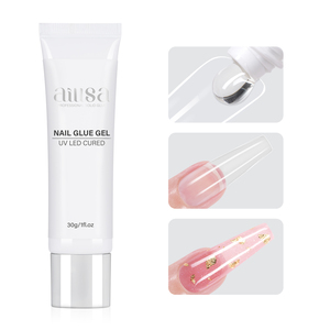 <span class=keywords><strong>Colle</strong></span> à <span class=keywords><strong>ongles</strong></span> Aillsa ODM 30g non toxique, durcissable aux UV/LED, pour nail art et vernis, à séchage rapide et formule longue durée - Product Image 2