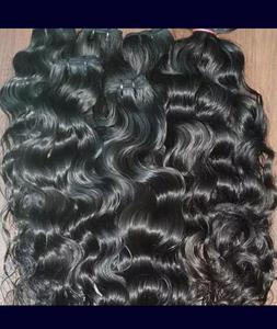 Paquetes de cabello humano rizado natural indio Cabello de templo crudo Textura doble dibujada sin procesar con rizos suaves para extensiones de cabello - Product Image 4