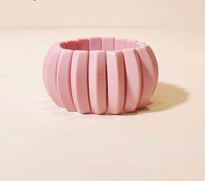 Pulsera de resina Rosa Retro de moda con colores claros Acrílico y patrón de flores de diamantes Brazalete de joyería para mujer POR HF CRAFTS - Product Image 4