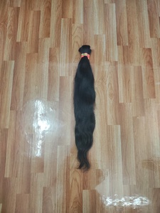 Cabello Humano Virgen Indio Liso Natural 100% Sin Procesar, Cutícula Alineada, a Granel para Extensiones - Product Image 2