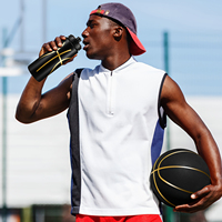 Bouteille d'eau sport portable en plastique sans BPA, écologique, pour compétition de basketball, vente en gros d'usine OEM/ODM