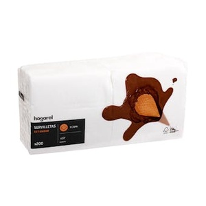Servilletas de Papel Domésticas Estándar, 200 Unidades - Product Image 1