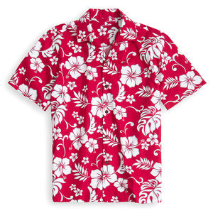 Chemise hawaïenne Aloha de plage à manches courtes en sergé décontracté à la mode pour hommes, motif personnalisé, conception de boutons d'impression numérique pour les vacances - Product Image 2