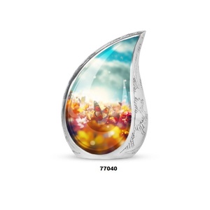 Alta calidad hermosa mariposa lágrima cremación urna para adultos para cenizas humanas urna decorativa de recuerdo con bolsa de terciopelo gratis - Product Image 2