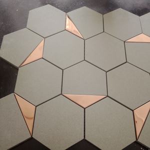 Matériaux de construction Tuile de mosaïque en céramique hexagonale de 73mm Finition mate brillante pour hôtels et restaurantsMurs de toilettes - Product Image 3