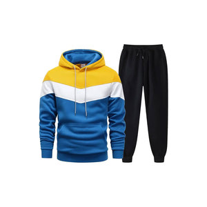 Haute qualité Tech polaire jambe droite pantalons de survêtement fermeture éclair complète survêtements pour hommes pantalons de survêtement et sweat à capuche ensemble survêtements respirant - Product Image 1