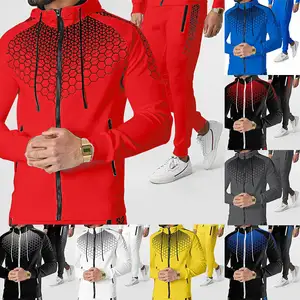 ملابس رياضية رجالية 2 قطعة الهيب هوب عارضة البلوز مجموعة السراويل سترة الرجال Sweatsuits