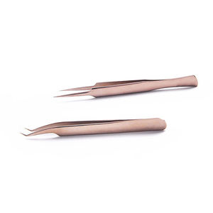 High Precision Stainless Steel Eyelash Extension Tweezers with <b>Smooth</b> Tip 10mm Length Anti-Static Lash Application <b>Tool</b> - Product Image 1