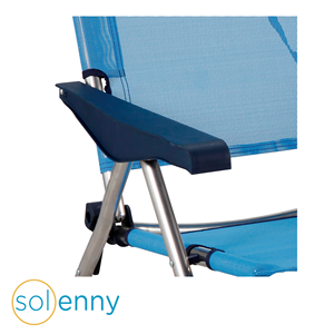 Chaise de plage à 4 Positions avec poignées de transport chaise basse | Chaises de plage | Mobilier Design d'extérieur prêt à être expédié d'espagne - Product Image 3